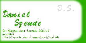 daniel szende business card